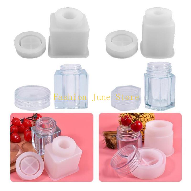 Silicone Epoxy Resin Molds Set - 1 Set Botol Penyimpanan Toples Cetakan