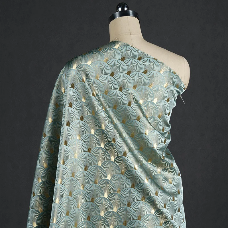 Sewing - Kain Brokat Jacquard Berbentuk Kipas Daun