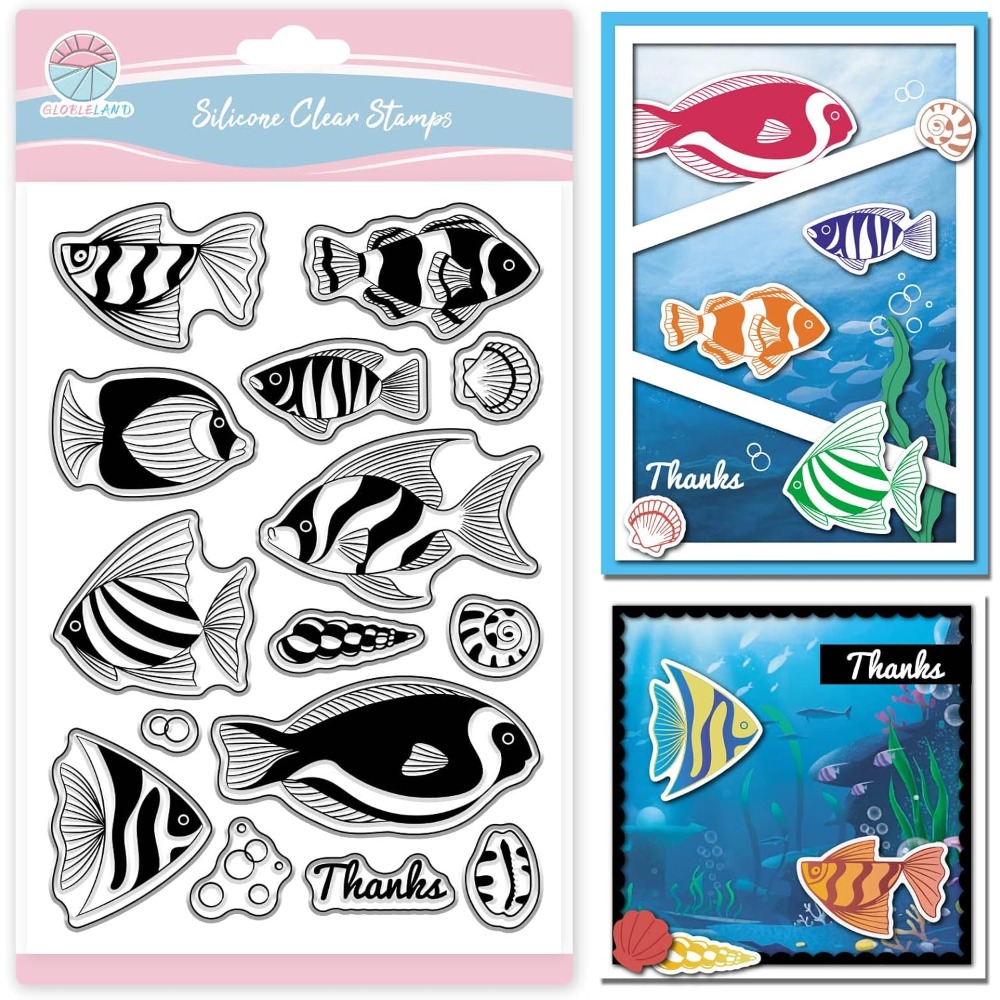 Clear Silicone Stamps For Card Making - Stempel Bening Ikan Badut Laut Musim
