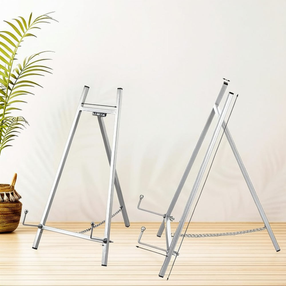 Painting Supplies - Stand Easel Seni Logam Portabel untuk