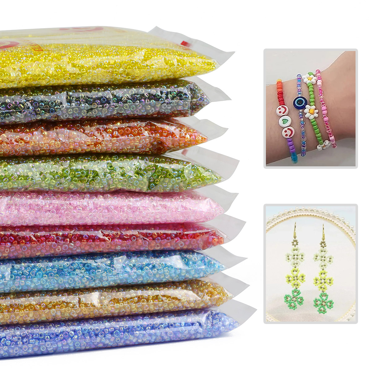 450g 2mm 3mm AB warna jimat ka - Glass Seed Beads 2Mm Jewelry Making ulasan dan harga