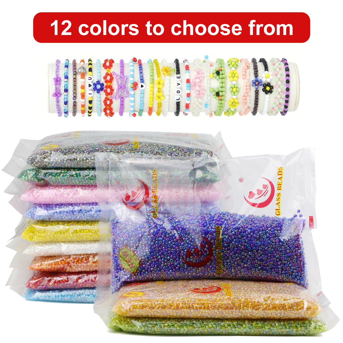 450g 2mm 3mm AB warna jimat ka - Glass Seed Beads 2Mm Jewelry Making ulasan dan harga