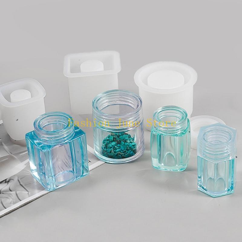 1 Set Botol Penyimpanan Toples - Silicone Epoxy Resin Molds Set ulasan dan harga