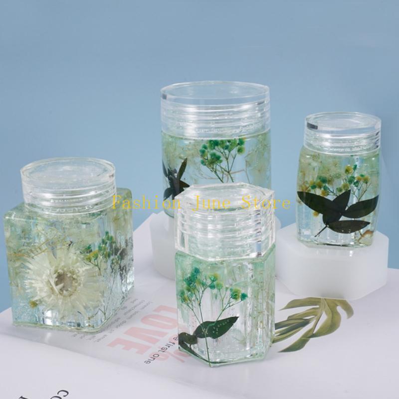 1 Set Botol Penyimpanan Toples - Silicone Epoxy Resin Molds Set ulasan dan harga