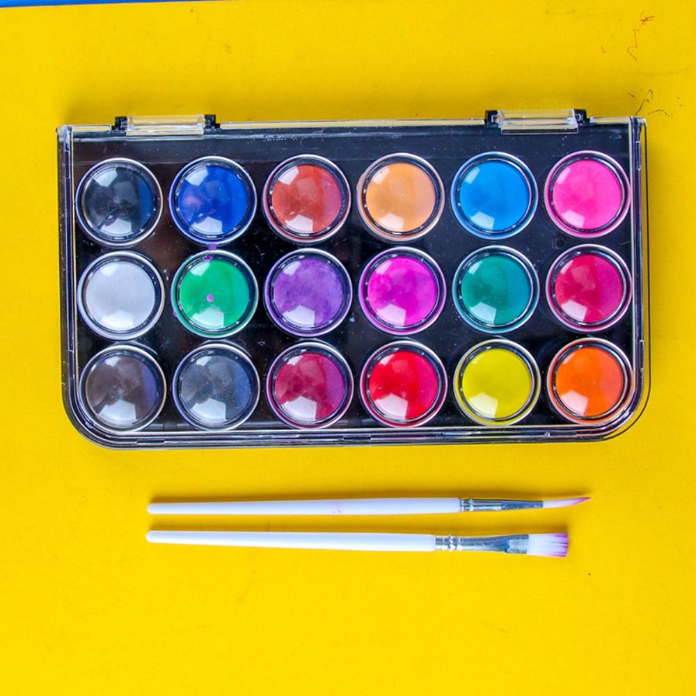 Set cat air Solid 12/18/24/36  - Watercolor Paint Set Solid Pigment ulasan dan harga