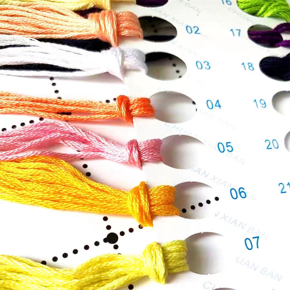 ZZ6248 Kit Sulaman Silang, Kit - Cotton Embroidery Thread Skeins ulasan dan harga