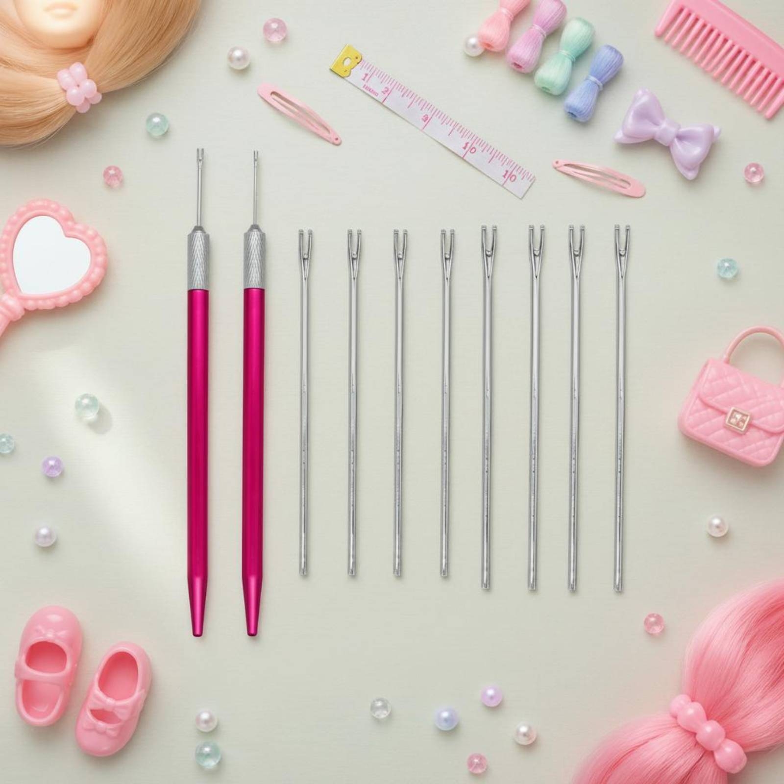Kit Rerooting Rambut Boneka de - Craft Tools ulasan dan harga