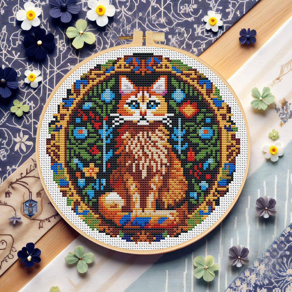 DIY Kruistik Hewan Kucing 11CT - Cotton Embroidery Thread Skeins ulasan dan harga