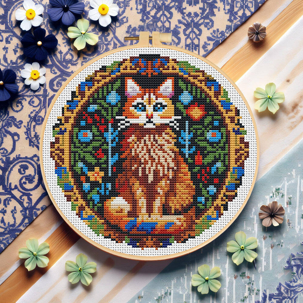 DIY Kruistik Hewan Kucing 11CT - Cotton Embroidery Thread Skeins ulasan dan harga