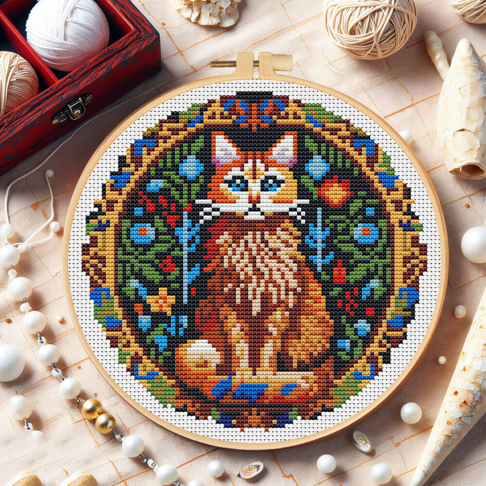 DIY Kruistik Hewan Kucing 11CT - Cotton Embroidery Thread Skeins ulasan dan harga