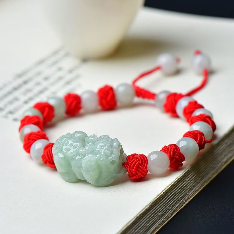 Gelang Pixiu Giok Burma Alami  - Beading ulasan dan harga