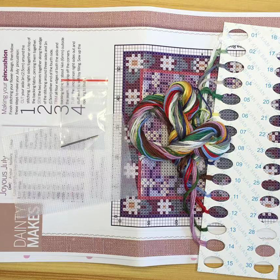 ZC184 Kit Sulam Silang, Set Bo - Cotton Embroidery Thread Skeins ulasan dan harga