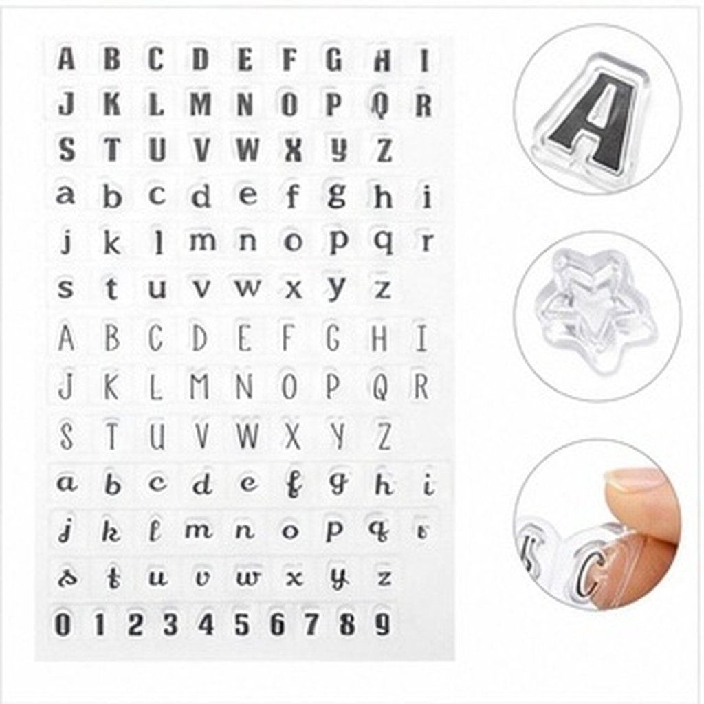 4 Buah Stempel Alfabet Transpa - Clear Silicone Stamps For Card Making ulasan dan harga