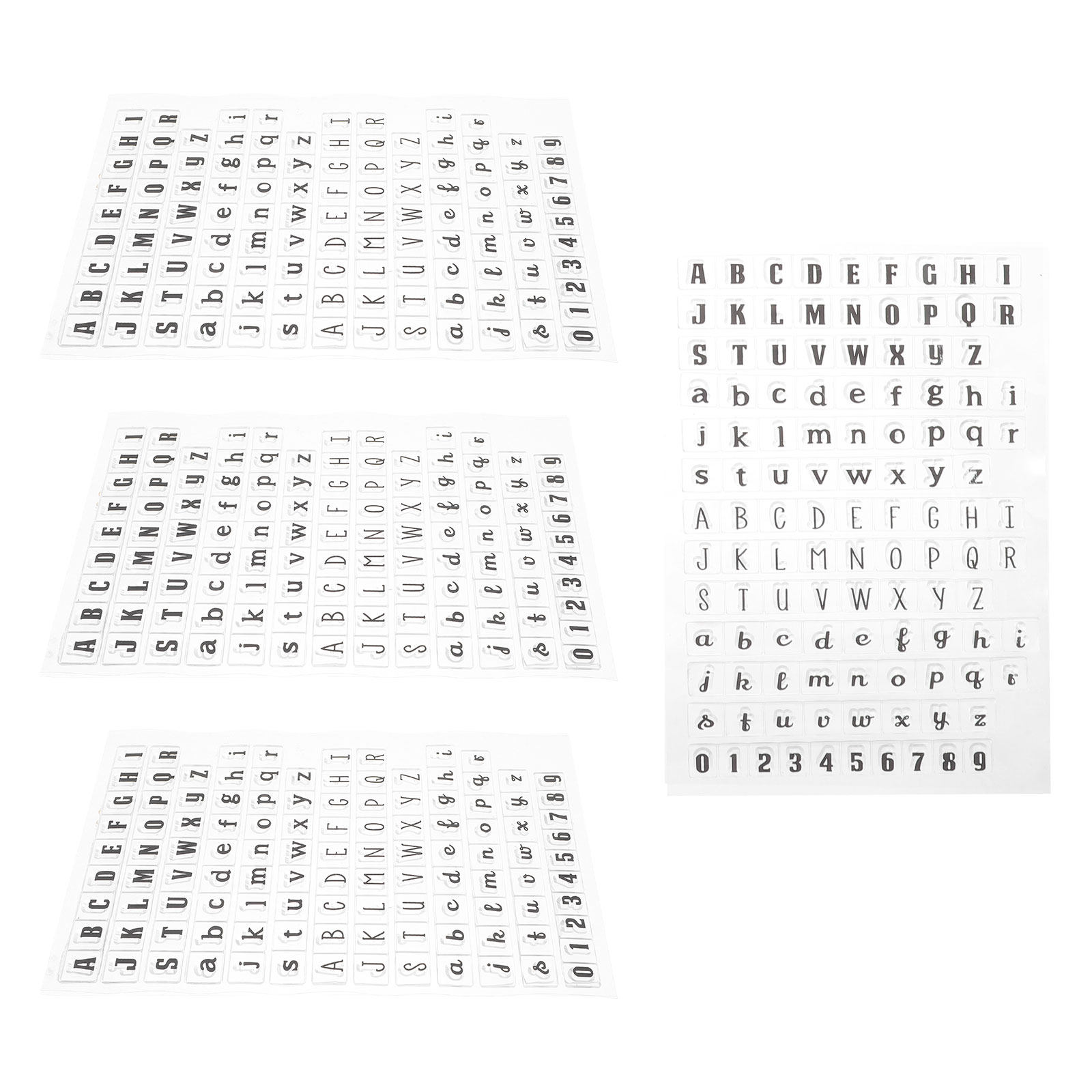 4 Buah Stempel Alfabet Transpa - Clear Silicone Stamps For Card Making ulasan dan harga