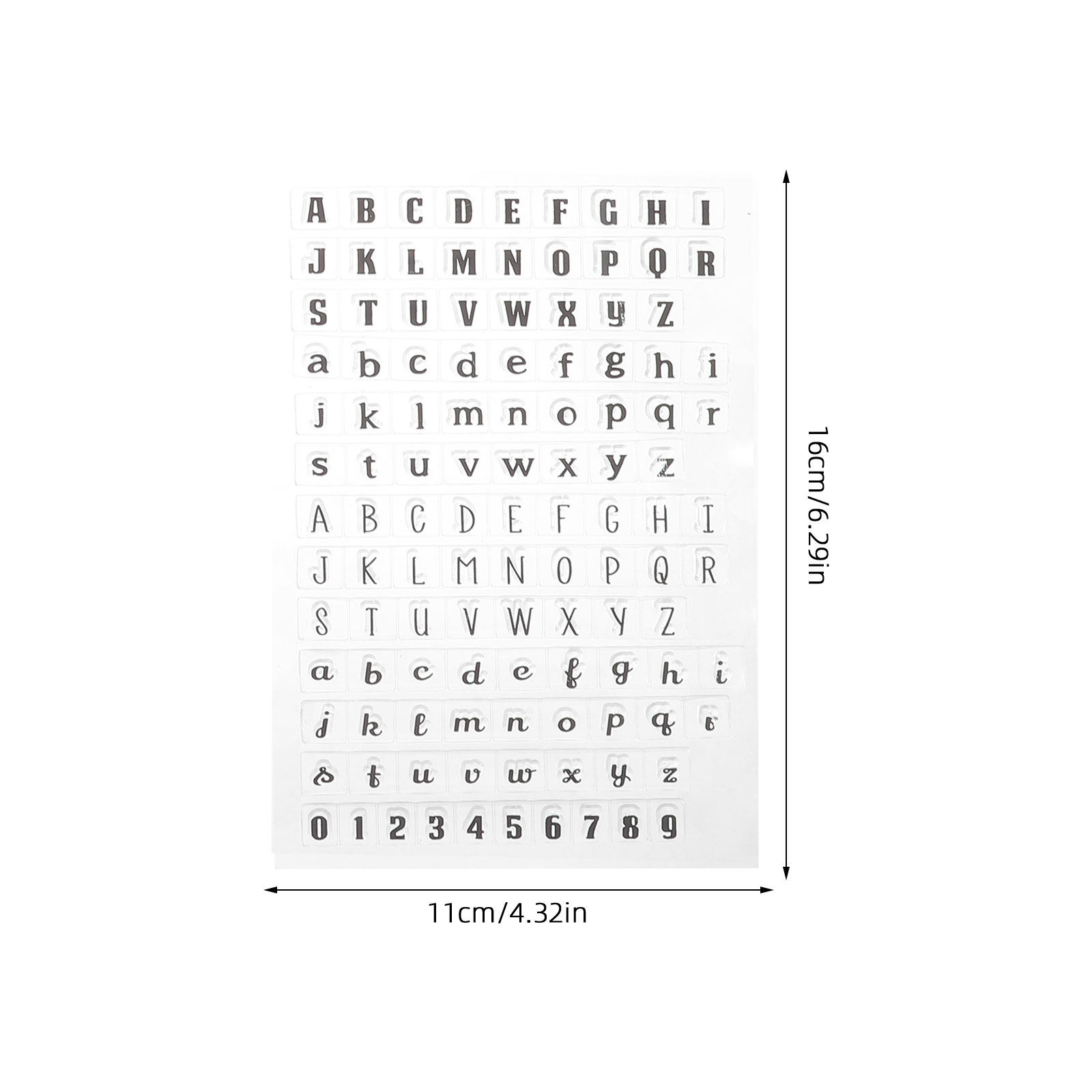 4 Buah Stempel Alfabet Transpa - Clear Silicone Stamps For Card Making ulasan dan harga
