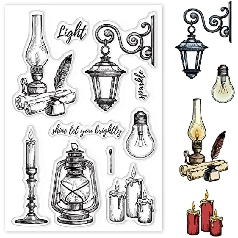 Lampu Vintage silikon bening l - Clear Silicone Stamps For Card Making ulasan dan harga