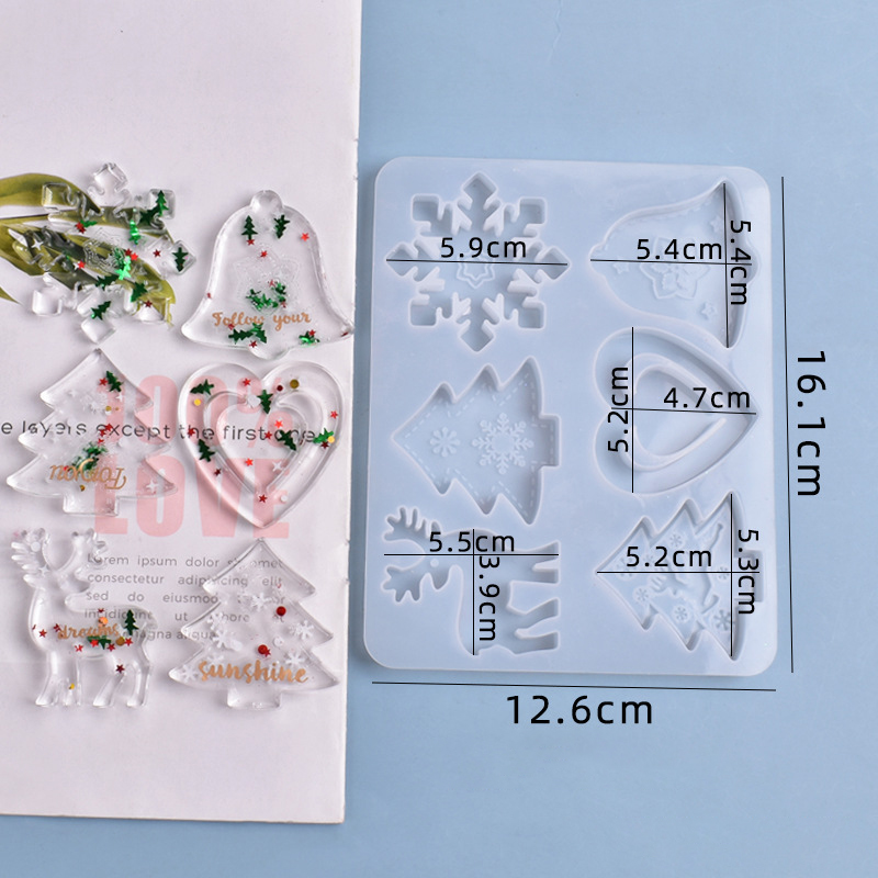 Cetakan Natal DIY Resin Krista - Silicone Epoxy Resin Molds Set ulasan dan harga
